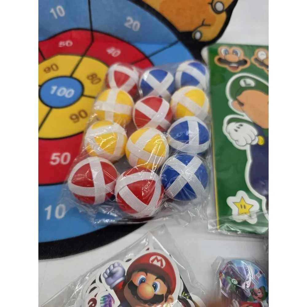 Super Mario Party Bag Video Game Birthday Pack Gift Favors Balloons Mustache Lot